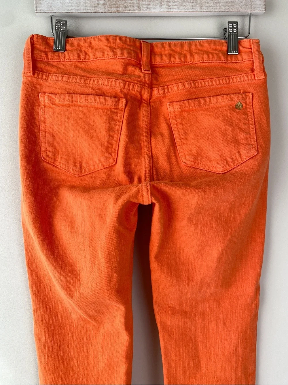 Kate Spade Womens Perry Street Jeans 27 Orange Play Hooky Chic Preppy